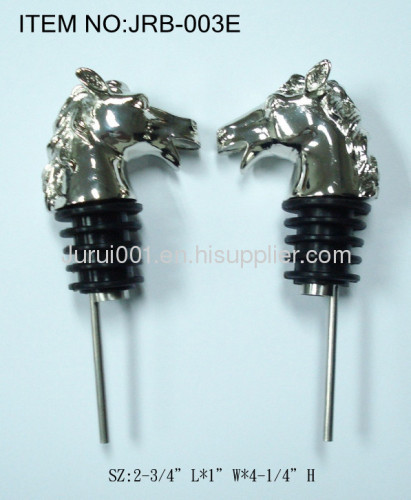 Metal bottle pourer with plating