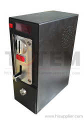coin acceptor with timer of game machine