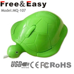 3d computer wired turtle mouse