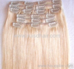Indian remy hair clip in hair extension