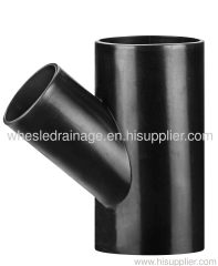 siphonic drainage system PE drainage fittings Y branch 45°