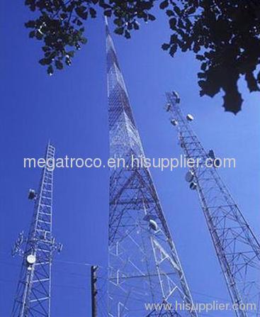 guyed mast telecom tower