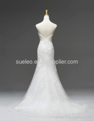 2013 Strapless Beaded Embroidery Mermaid Wedding Dresses Bride Dresses Wonderful Party Gown NW0724