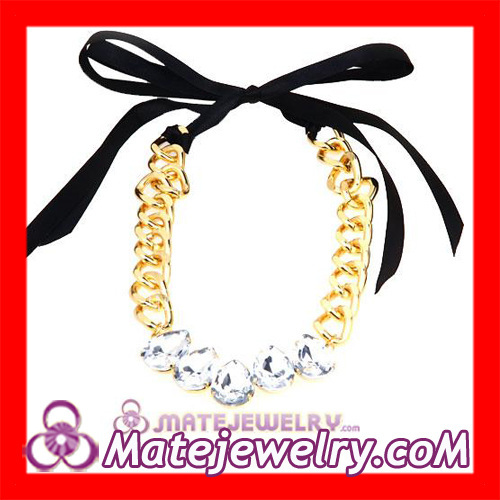 Rhinestone Goldplated Chunky Chain Necklace