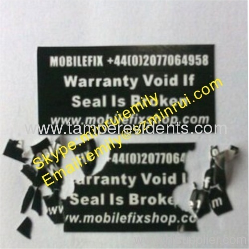 Warranty Void If Seal Is Broken Labels