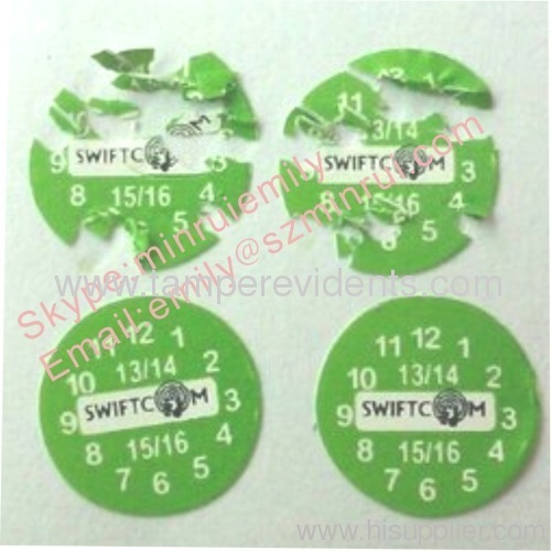 Custom Small Round Warranty Dates Labels