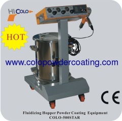 classic style Fluidizing hopper feed mamual electrostatic powder coating machine COLO-500STAR