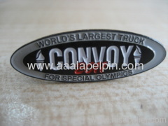 Oval shade lapel pin