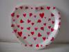 Plastic heart shape Plate for Valentine gift