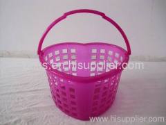 hot sellin heart shape Plastic Basket with handle