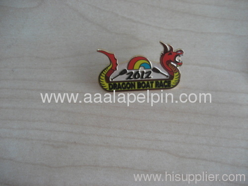 Cloisonne lapel pin with dragon shape