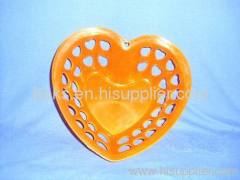 Heart shaped plastic food&vegetable storage basket