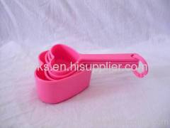 4PCS plastic Measuring Spoon Heart Shape