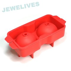 FDA Double Ice ball mold in Red Color