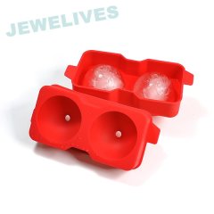 FDA Double Ice ball mold in Red Color