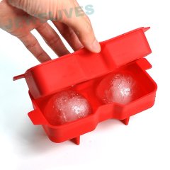 FDA Double Ice ball mold in Red Color