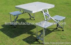 aluminum folding picnic table with 4 seats