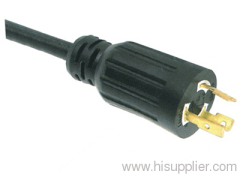 Locking L5-20P plug with cord