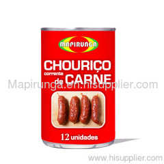 Canned meat sausages of Mapirunga