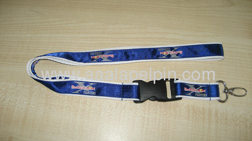 Fashion Promotion polyester satin ribbon lanyard 