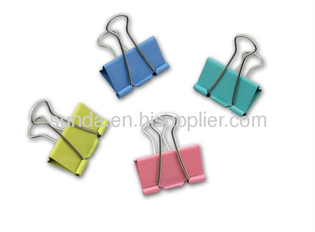 Colorful Heart Shaped Binder Clip with Plastic Panel