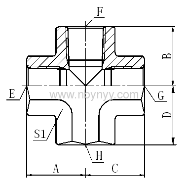 ZT BSPT FEMALE CROSS ADAPTOR FITTINGS HYDRAULIC COUPLING