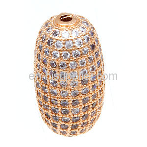 2013 NEW Copper Alloy Cubic Zirconia Pave Crystal Charm Beads For Bracelets