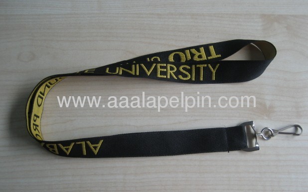 woven lanyards for promotion gift /fabric woven logo lanyard