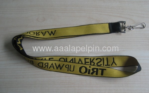 woven lanyards for promotion gift /fabric woven logo lanyard