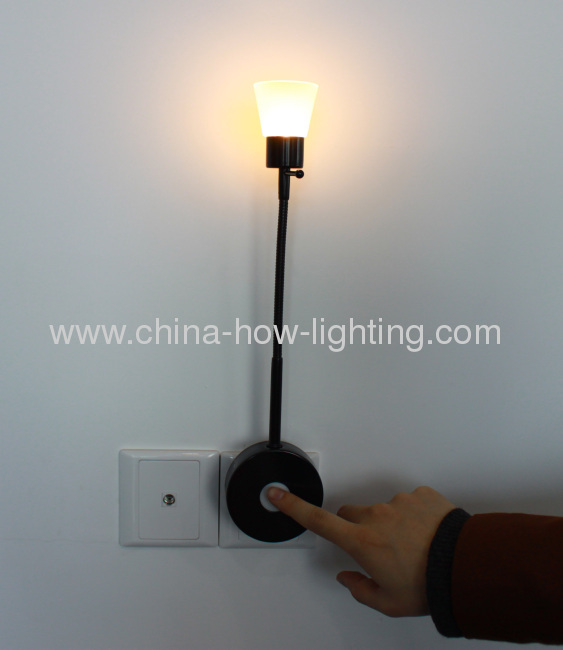 LED Dimmable Plug-in Wall Lamp with Euro-plug Touchable Control