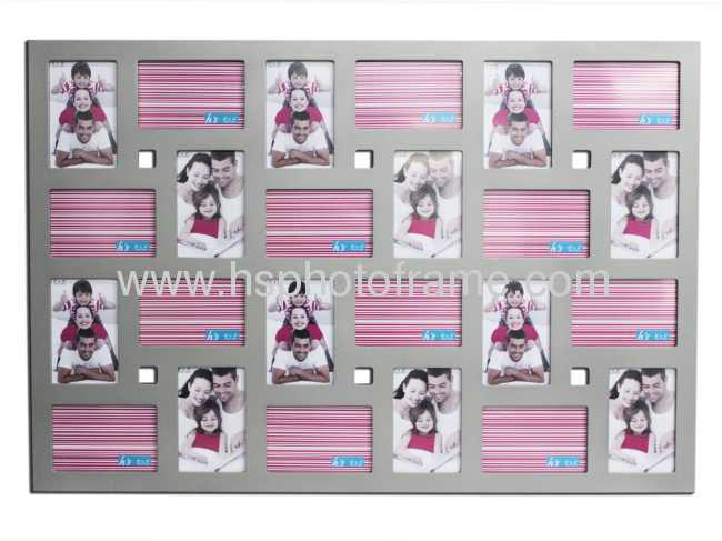 Wooden Photo Frame,MDF ,White,Silver Colour