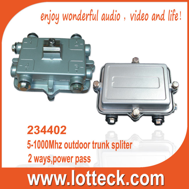 5-1000MHz 2-way outdoor trunk splitter 