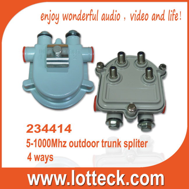 5-1000MHz 4-way outdoor trunk splitter