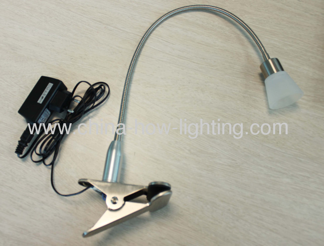 LED Dimmable Reading Lamp with Flexible Clip and Bending Pipe