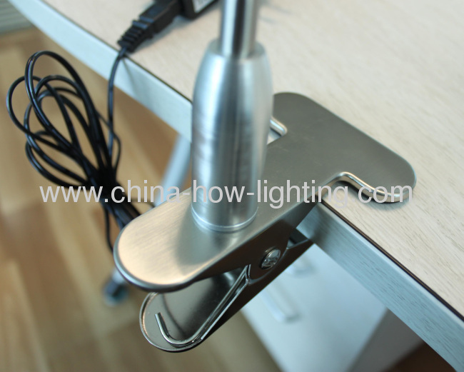 LED Dimmable Reading Lamp with Flexible Clip and Bending Pipe