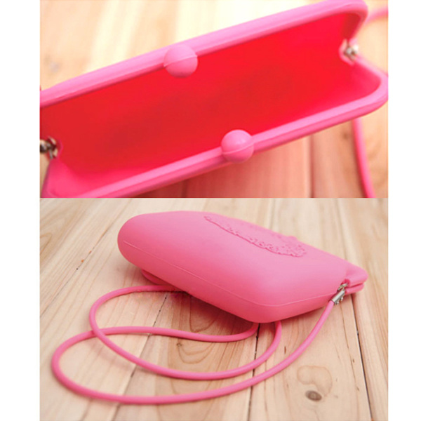 Fashion Silicone Cosmetic Bag with Lace design