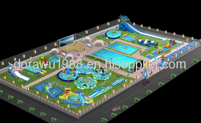 inflatable giant water parks for sale