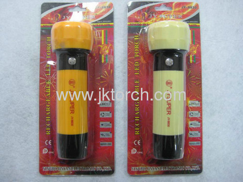 High power LED rechargeable flashlight