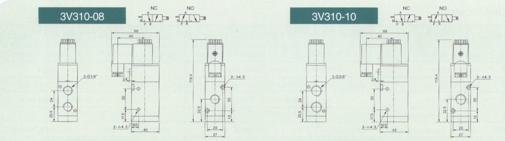 pneumatic control valves air control valves air fluid valve fulid control valves pneumatic valves airtac 3V310-10