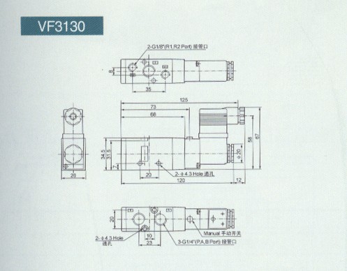 SMC pneumatic control valves air control valves solenoid valves mix valves SMC VF3130