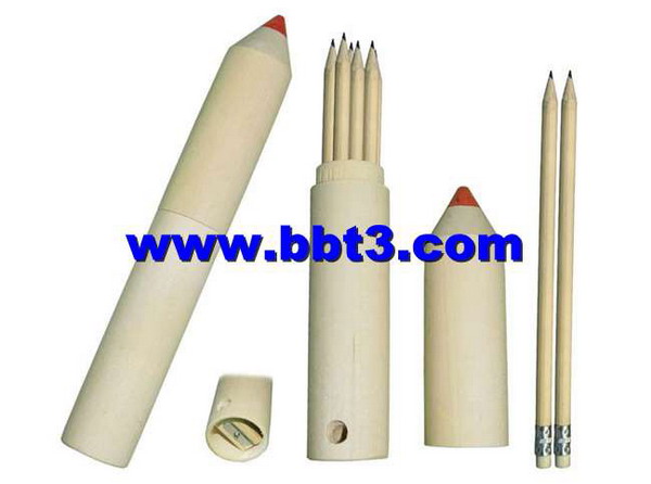 Promotional 9pc HB pencil in one wooden tube