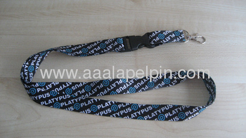 fashion flat dye full color sublimation polyester lanyard