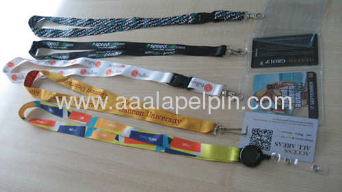 fashion flat dye full color sublimation polyester lanyard