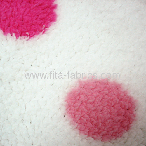 polyester printed berber Fleece fabric for garment materials