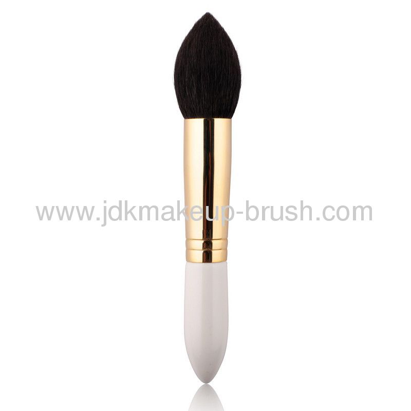  High Quality Goat Hair Powder Contour Brush with Pearl White Handle