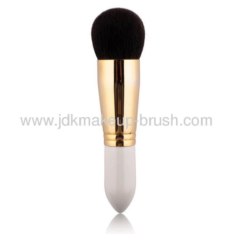 Mineral Goat Hair Blush Brush with Pearl white handle