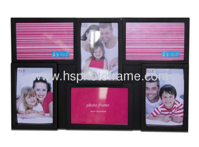 Plastic Injection Photo Frame, 4X6-3&6X4-3 opening,meansures45.5X29X2.7CM