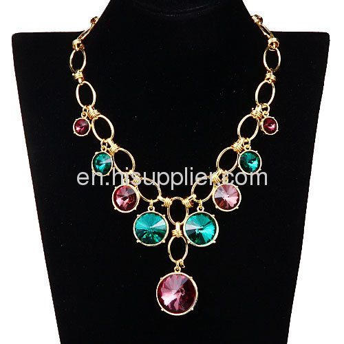 2013 Summer Jewellery Goldplated Rhinestone Collar Bib Necklace Wholesale