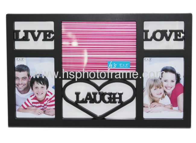 Plastic Injection Photo Frame, 7X5&4X6-2 opening,meansures 42.7X26.5X2.5CM