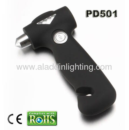 4in1 dynamo emergency auto safety hammer with 3 LED torch